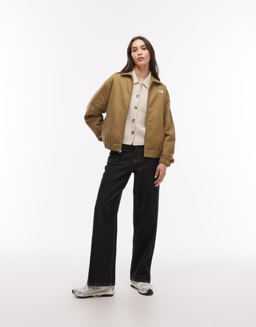 The North Face – Beżowa kurtka z diagonalu, z kołnierzykiem, 2 z 4