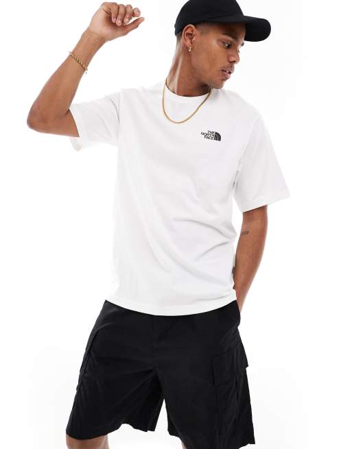【THE NOTRH FACE】 RETRO S/S R/TEE‐IVORY The North Face – Biały T-shirt z nadrukiem retro z motywem