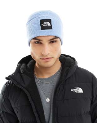 The North Face Big Box Cuffed Beanie In Cornflower Blue