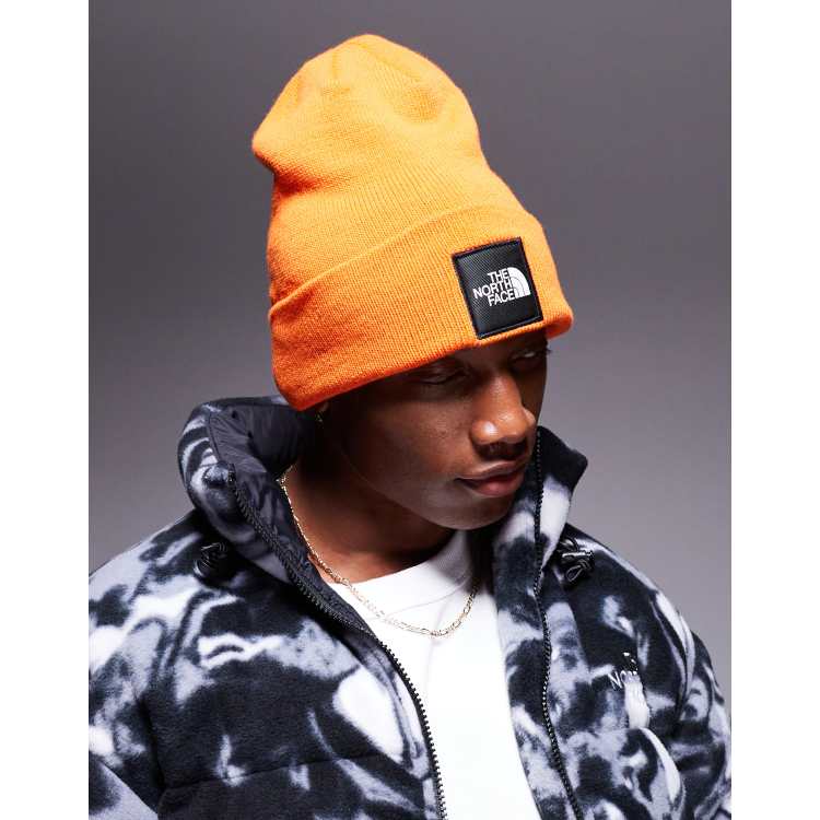 The North Face Big Box cuffed beanie in orange Cra wallonieShops