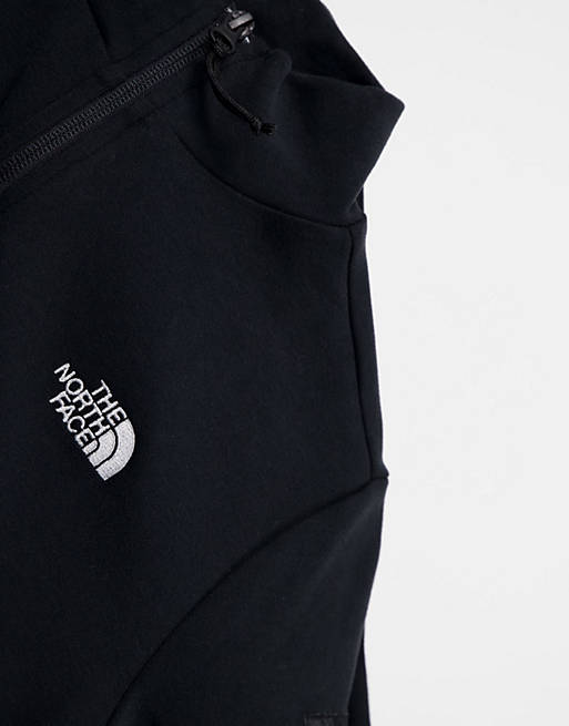 The North Face Black Box 1/4 zip long sleeve t-shirt in black