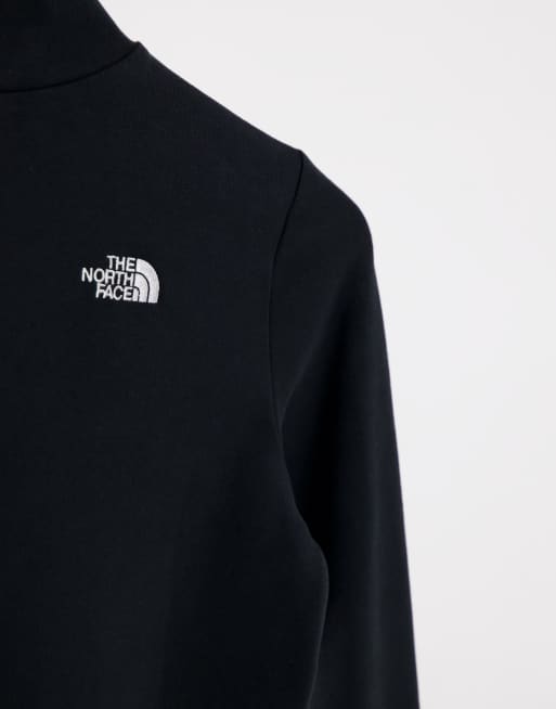 The North Face Black Box 1/4 zip long sleeve t-shirt in black, 3 of 4