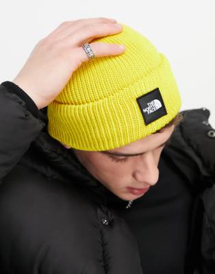 The North Face Black Box beanie in yellow