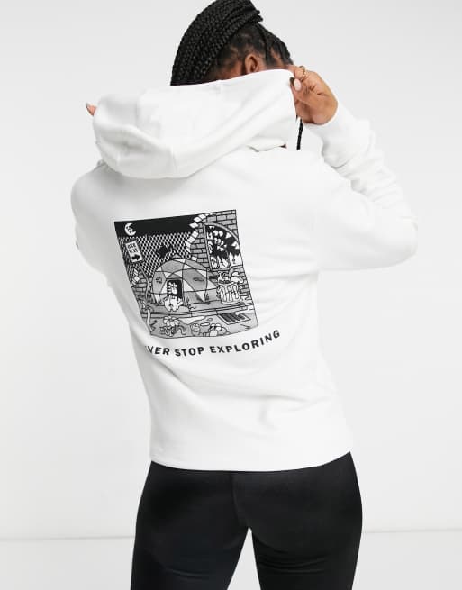 The north face sales hoodie black and white