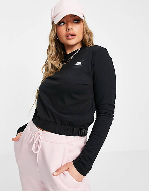 The North Face Black Box long sleeve t-shirt in black