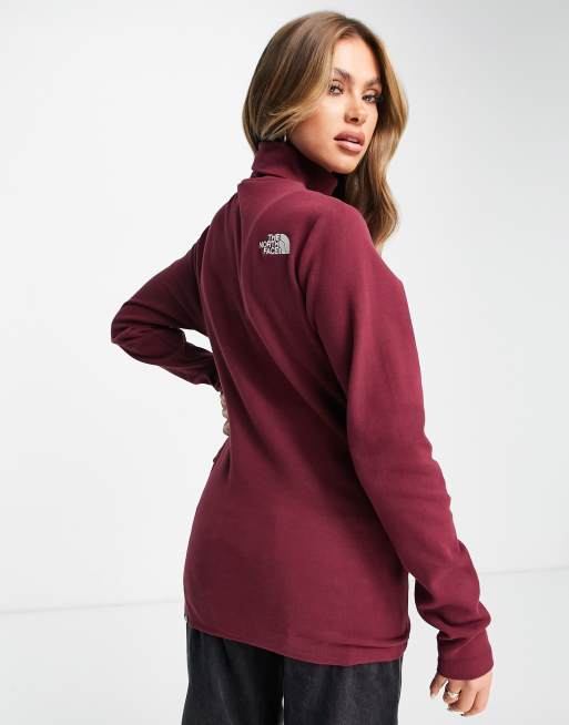 The North Face Black Box polar fleece in burgundy ASOS