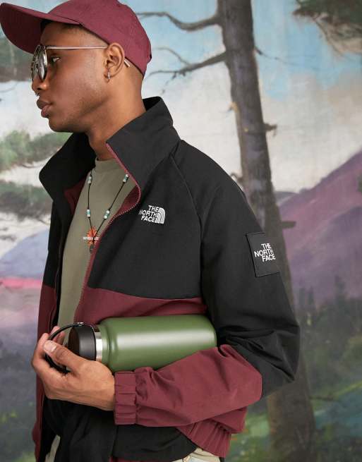 The North Face Black Box track jacket in burgundy
