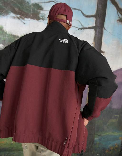 The North Face Black Box track jacket in burgundy ASOS