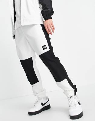 white and black track pants