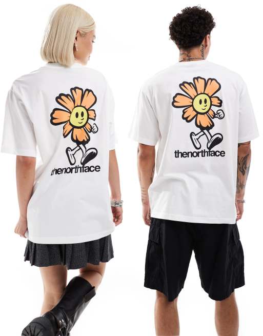 The North Face Bloom back print oversized t-shirt in white