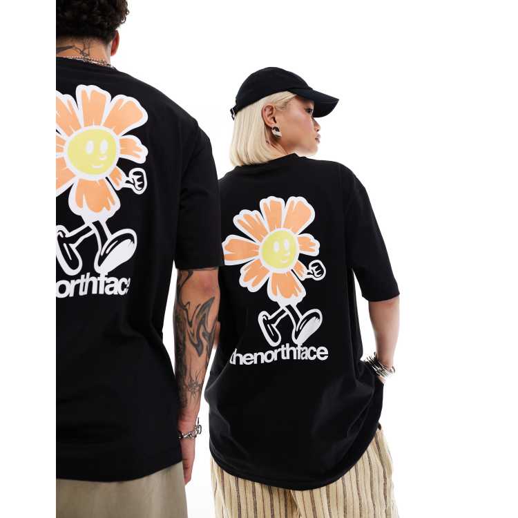 The North Face Bloom backprint oversized t shirt in black ASOS