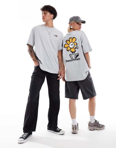 The North Face Bloom backprint oversized t-shirt in grey - view 1