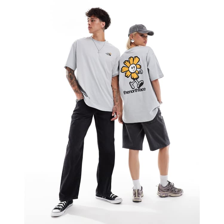 The North Face Bloom backprint oversized t-shirt in grey | ASOS