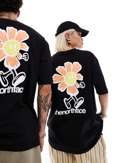 The North Face – Bloom – Oversize-T-Shirt in Schwarz mit Rückenprint