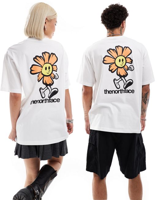 The North Face - Bloom - T-shirt oversize bianca con stampa sul retro