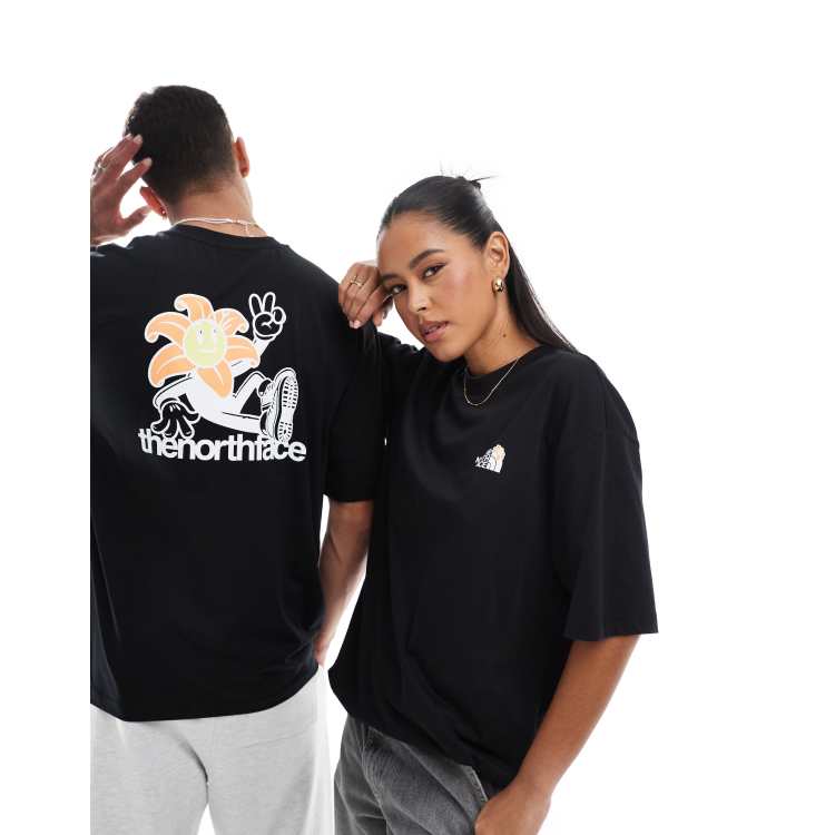 The North Face Blossom backprint oversized t-shirt in black