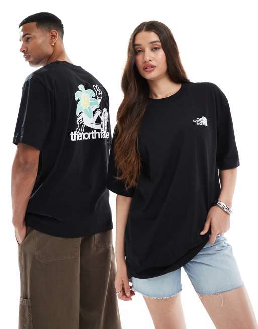 The North Face Blossom backprint oversized t-shirt in black exclusive to ASOS, 3 of 4