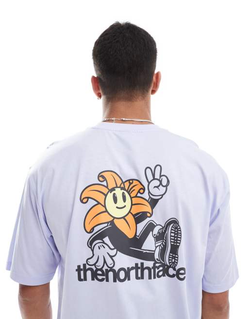The North Face Blossom backprint oversized t-shirt in light blue exclusive to ASOS, 3 of 4