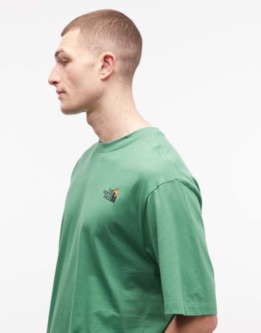 The North Face - Blossom - Grøn T-shirt med rygprint, 4 af 5