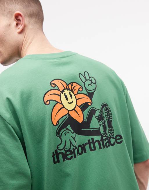 The North Face - Blossom - Grøn T-shirt med rygprint, 5 af 5