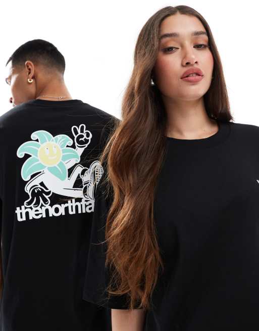 The North Face - Blossom - Sort oversized T-shirt med print på ryggen - Kun hos ASOS