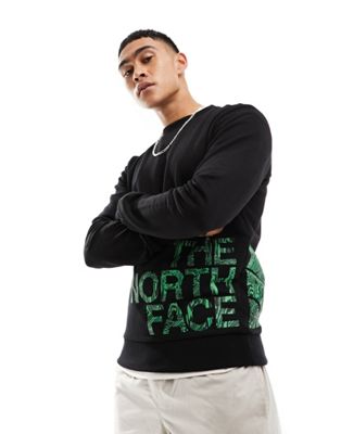 The North Face Blown Up large logo fleece sweatshirt in black - ASOS Price Checker