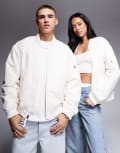 [The North Face] The North Face bomber jacket in white L WHITE