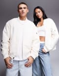 [The North Face] The North Face bomber jacket in white S WHITE