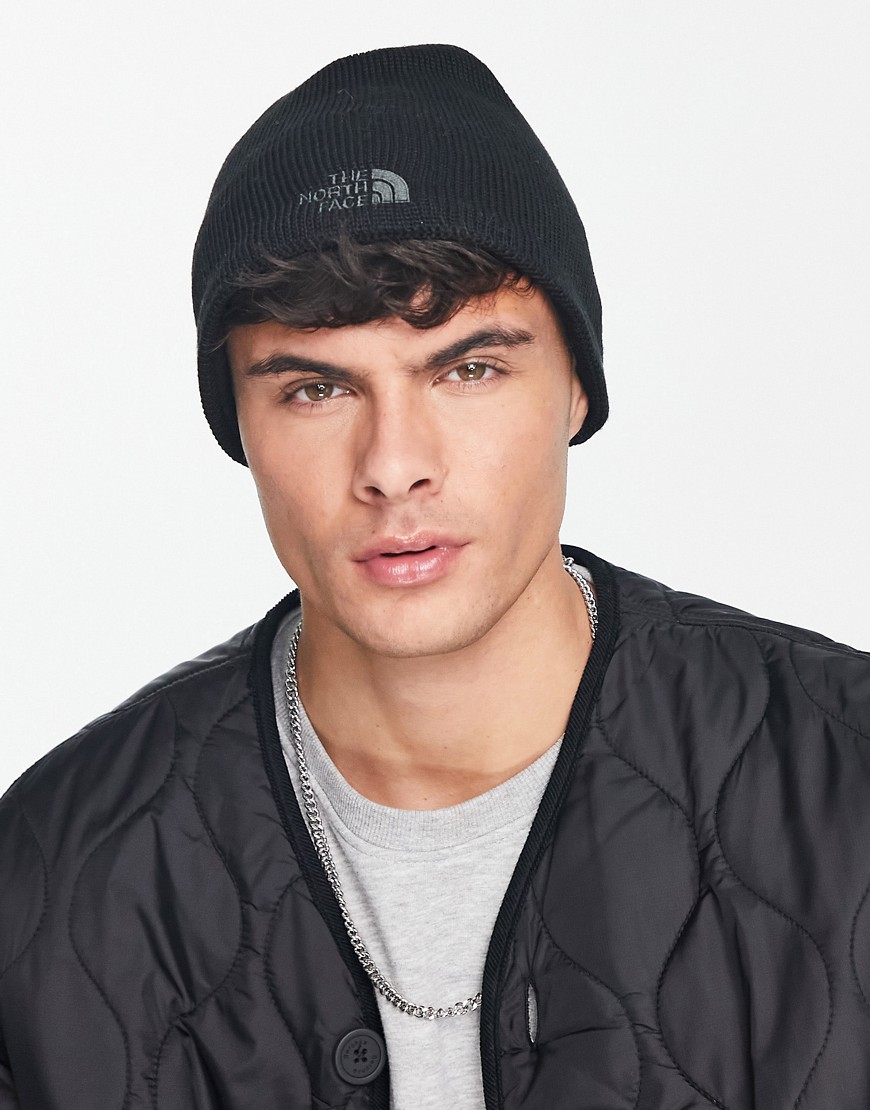 The North Face Bones knitted beanie in black