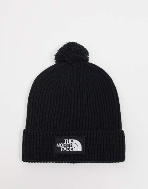 The North Face - Bonnet à pompon avec logo TNF encadré - Noir - view 1