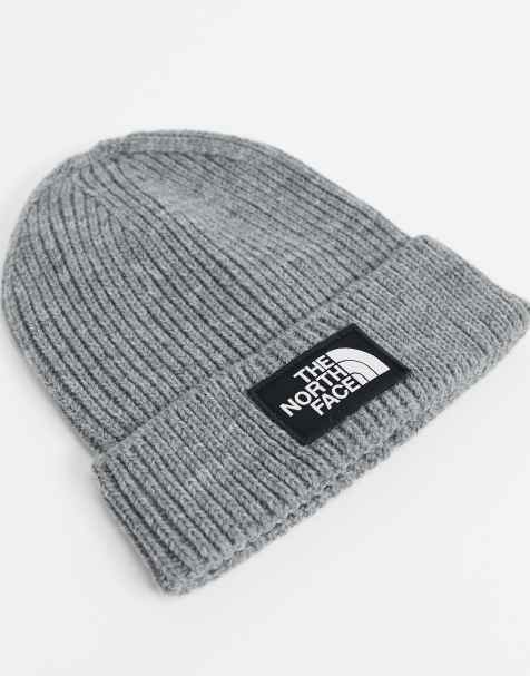 The North Face - Bonnet à revers avec étiquette logo - Gris - view 1