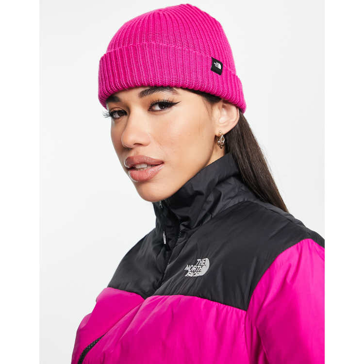 Tnf - bonnet en maille côtelée The North Face en coloris Noir