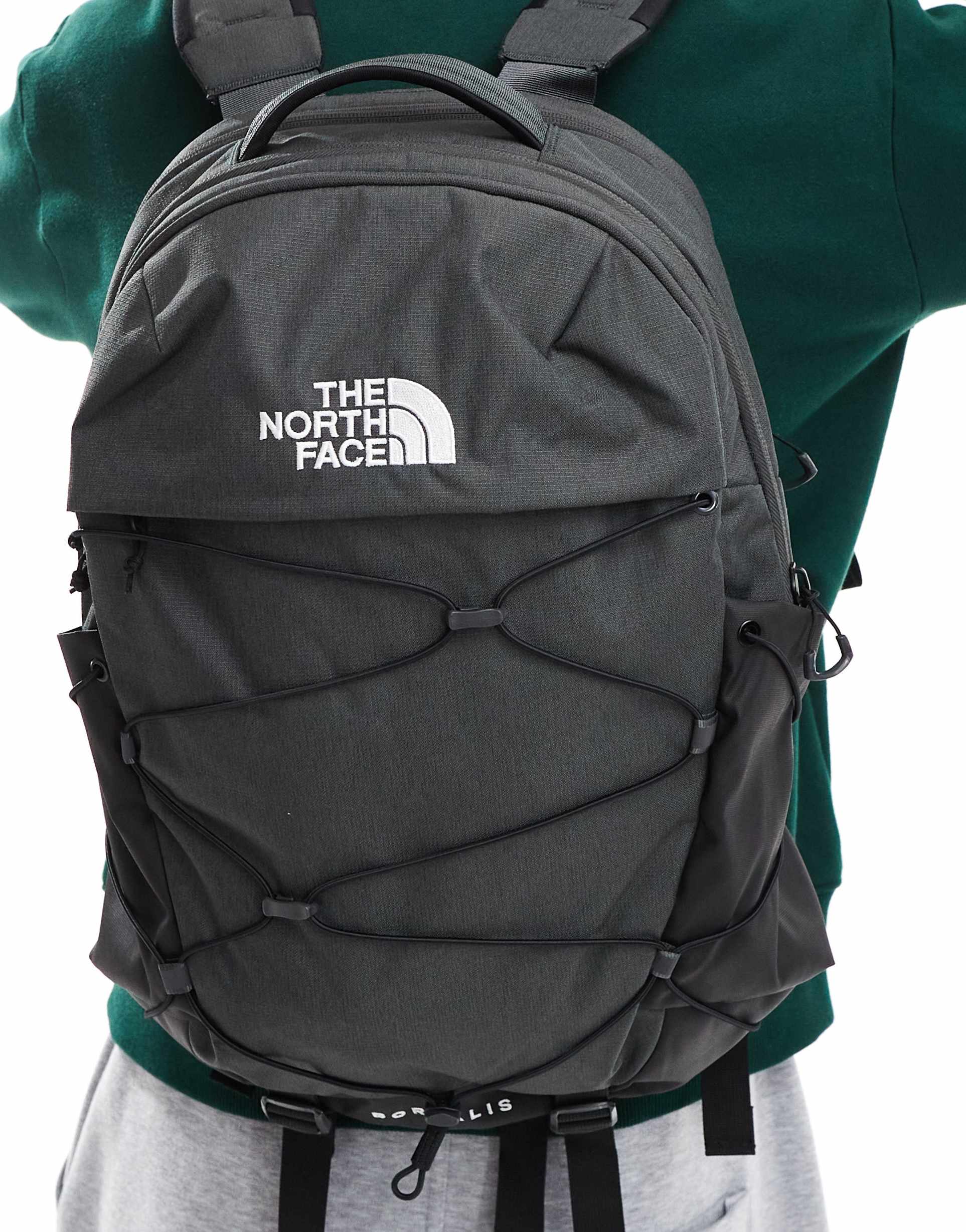 the north face borealis backpack in asphalt gray