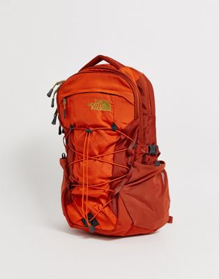 orange north face backpack