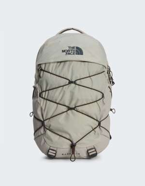 The North Face Borealis backpack in stone slab/dark chestnu