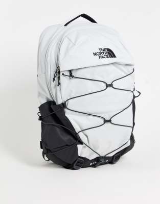 white north face backpack