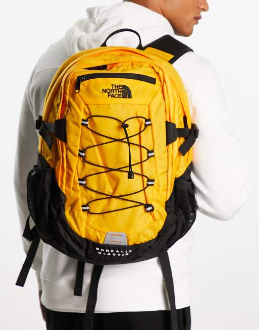 The North Face Borealis Classic backpack in yellow and black