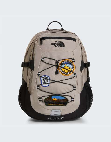 The North Face Borealis classic patch backpack in stone slab/tnf black/pa - view 1