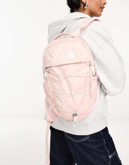 Hot pink north face backpack online