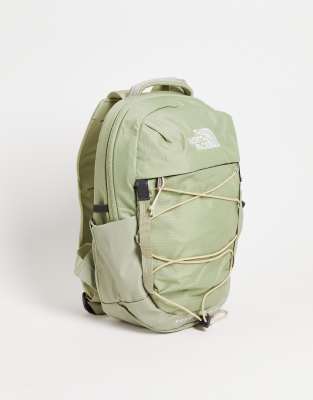 Lime green north store face backpack