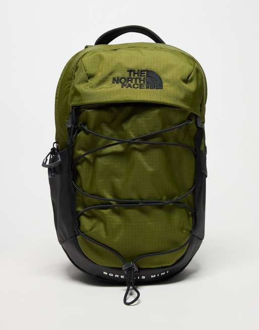  The North Face Borealis mini backpack in olive/tnf black