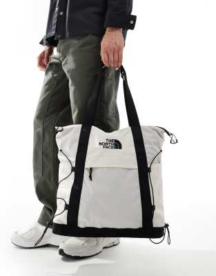 Borealis tote bag in white and black