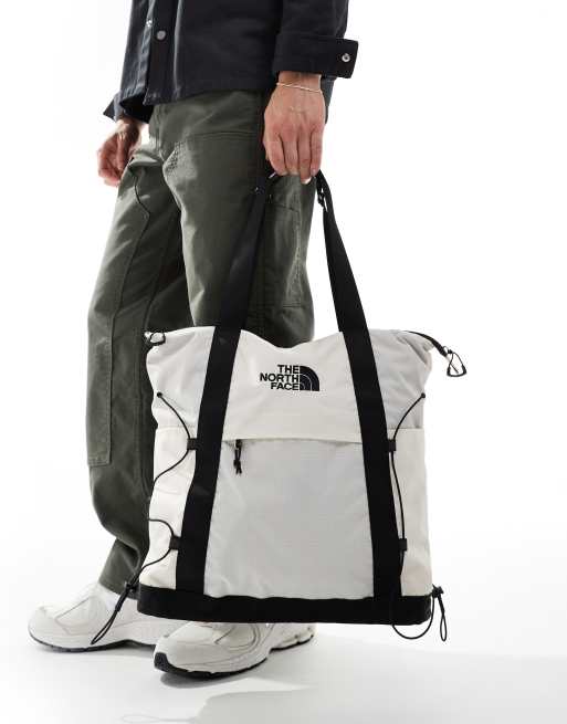 The North Face Borealis tote bag in white and black ASOS