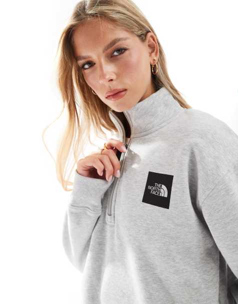 The North Face Box Half Dome Quarter Zip Sweatshirt in gray - view 1