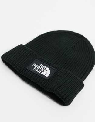 The North Face Box Logo Cuffed Beanie In Black