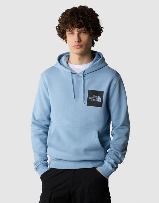 The North Face box logo hoodie in steel blue