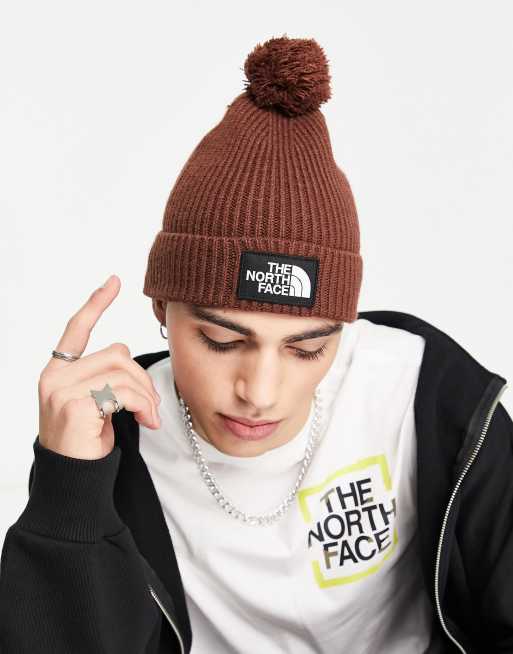 North face hat with sale pom pom