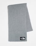 [The North Face] The North Face Box logo scarf in grey One Size Grey