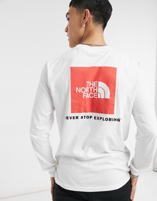 The north face box clearance logo long sleeve tee