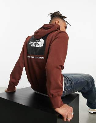 The North Face Box Nse Back Print Hoodie In Brown ModeSens